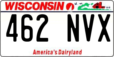 WI license plate 462NVX