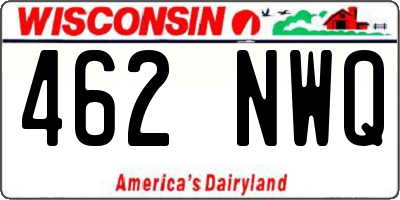 WI license plate 462NWQ