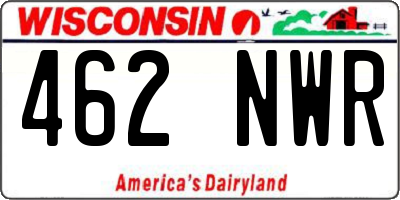 WI license plate 462NWR