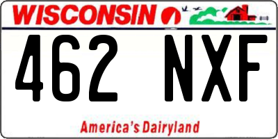WI license plate 462NXF