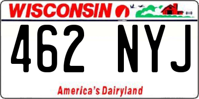 WI license plate 462NYJ