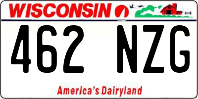 WI license plate 462NZG