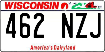 WI license plate 462NZJ