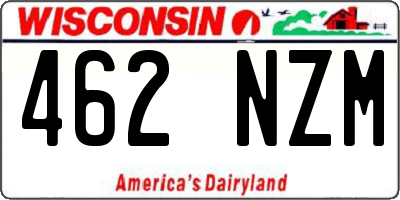 WI license plate 462NZM