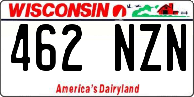 WI license plate 462NZN