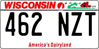 WI license plate 462NZT
