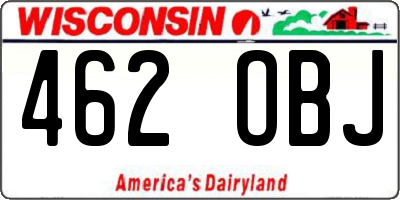 WI license plate 462OBJ