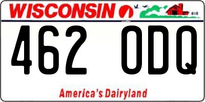 WI license plate 462ODQ