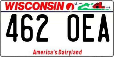 WI license plate 462OEA