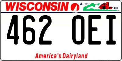 WI license plate 462OEI