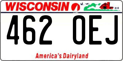 WI license plate 462OEJ