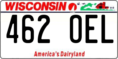 WI license plate 462OEL