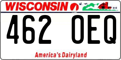 WI license plate 462OEQ