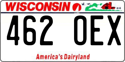 WI license plate 462OEX