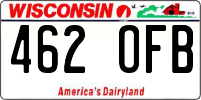 WI license plate 462OFB