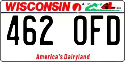 WI license plate 462OFD