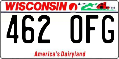 WI license plate 462OFG