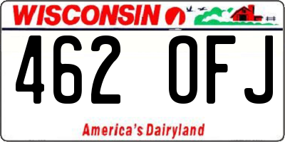WI license plate 462OFJ