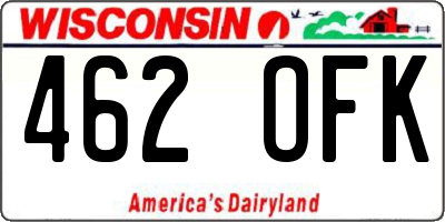 WI license plate 462OFK