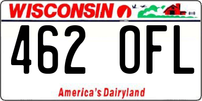 WI license plate 462OFL