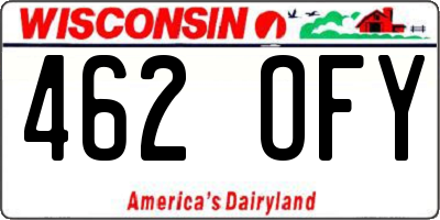 WI license plate 462OFY