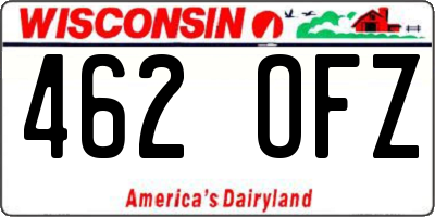 WI license plate 462OFZ