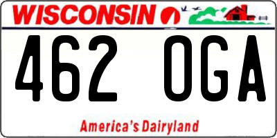 WI license plate 462OGA