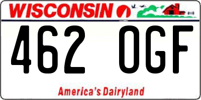 WI license plate 462OGF