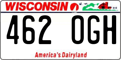 WI license plate 462OGH