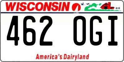 WI license plate 462OGI