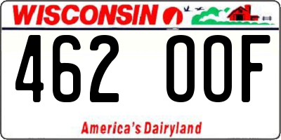 WI license plate 462OOF