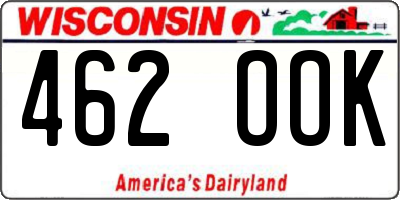 WI license plate 462OOK