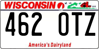 WI license plate 462OTZ