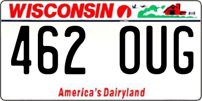 WI license plate 462OUG