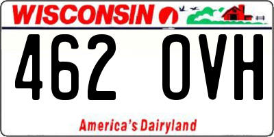 WI license plate 462OVH
