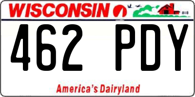 WI license plate 462PDY