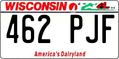 WI license plate 462PJF