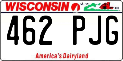 WI license plate 462PJG
