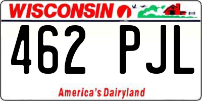 WI license plate 462PJL