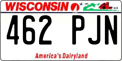 WI license plate 462PJN