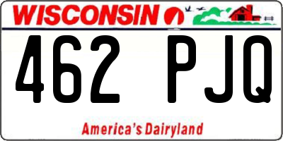 WI license plate 462PJQ