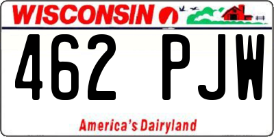 WI license plate 462PJW