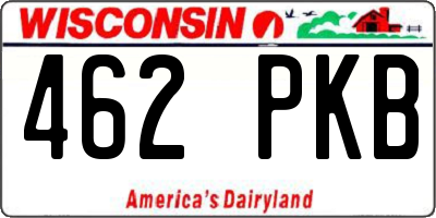 WI license plate 462PKB