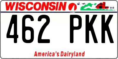 WI license plate 462PKK