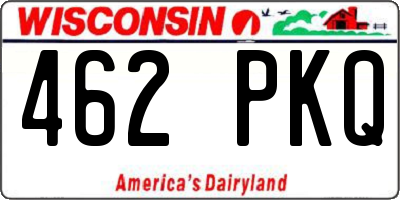 WI license plate 462PKQ