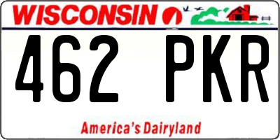 WI license plate 462PKR