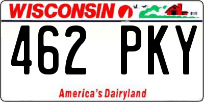 WI license plate 462PKY