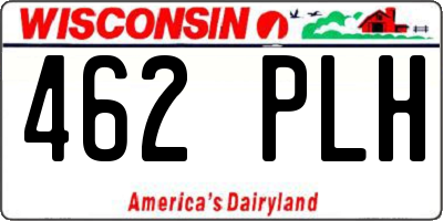 WI license plate 462PLH