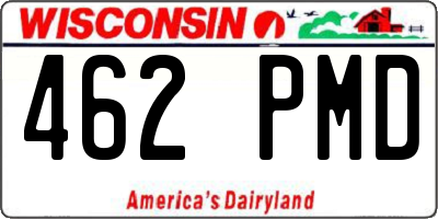 WI license plate 462PMD
