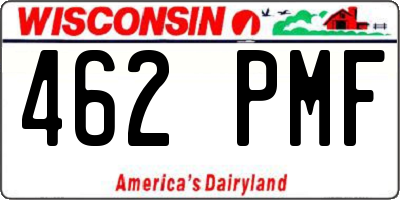 WI license plate 462PMF